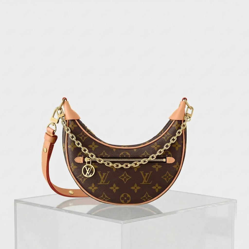Loop Shoulder Bag Monogram Coated Canvas Louis vuitton – Гарантія оригінальності – боковий вид