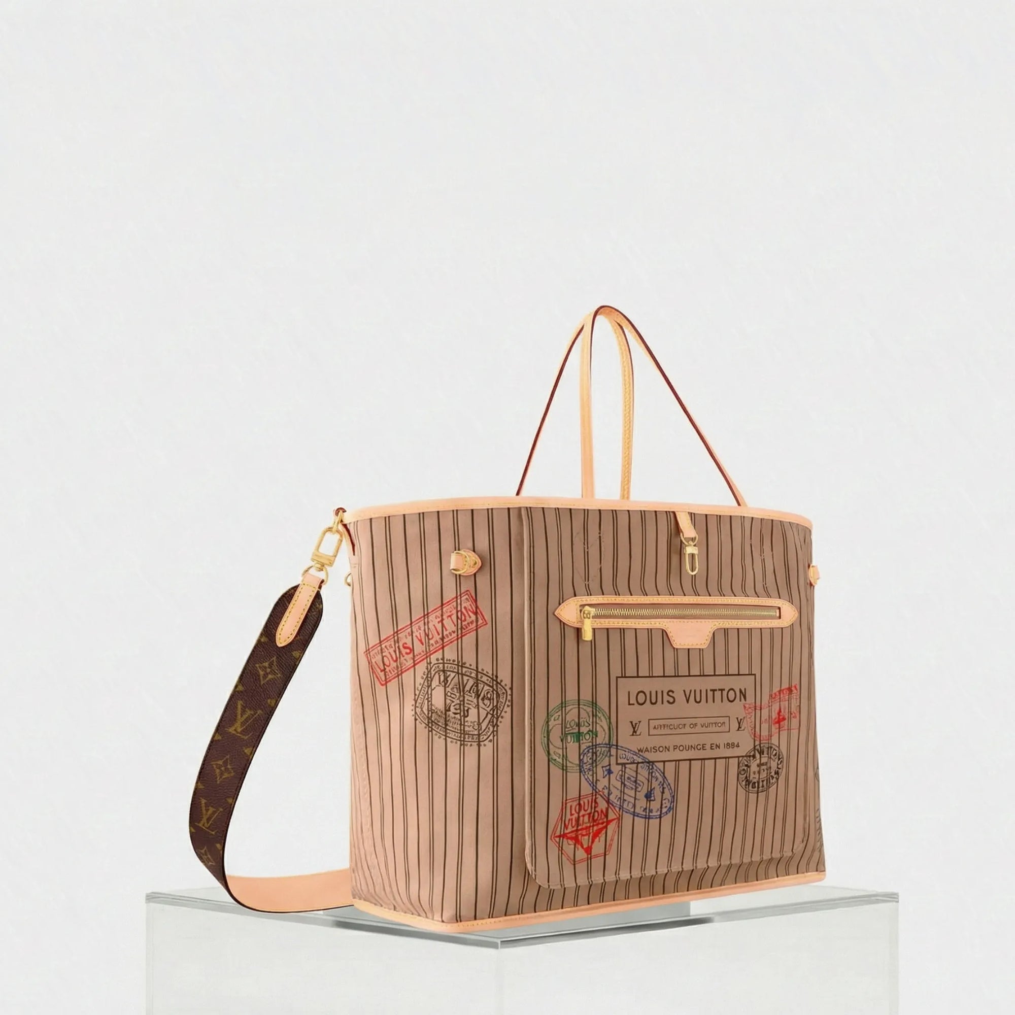Оригінальна Neverfull Bandouliere Inside Out Gm Handbag Louis vuitton – вид ззаду