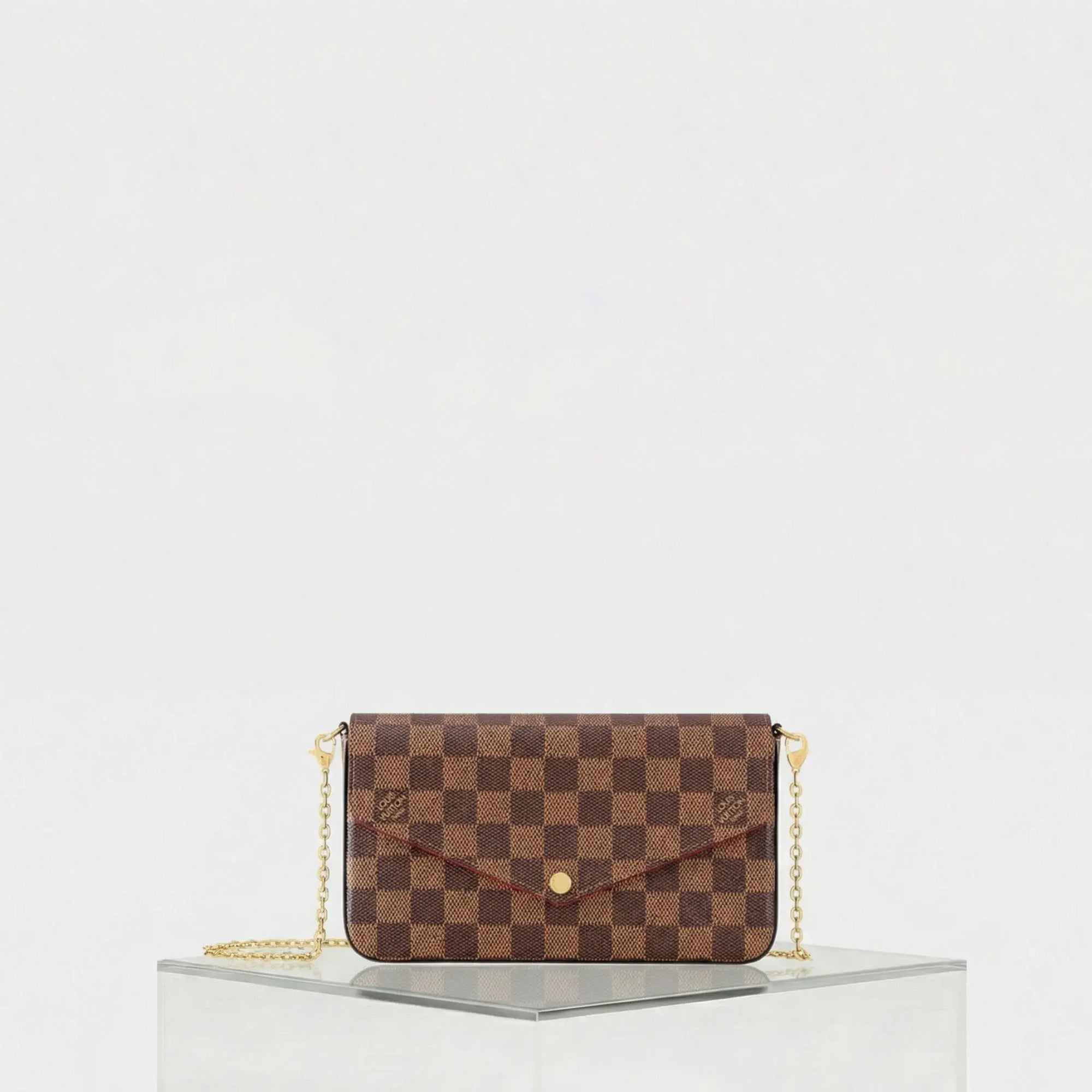 Pochette Félicie Handbag Damier Ebene Canvas Louis vuitton – Гарантія оригінальності – боковий вид