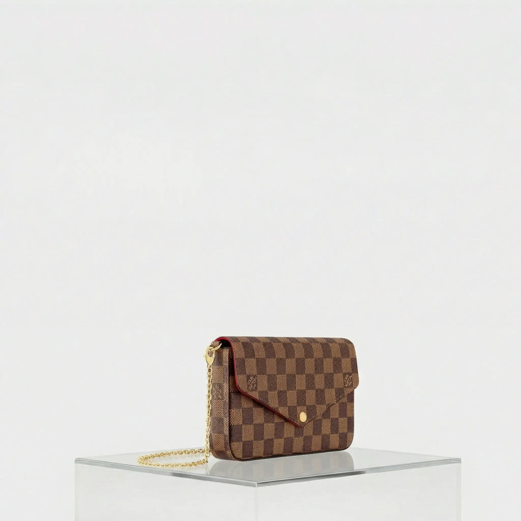 Pochette Félicie Handbag Damier Ebene Canvas Louis vuitton – Гарантія оригінальності – вид ззаду