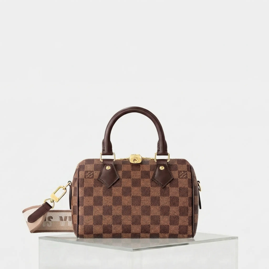 Speedy Bandouliere 20 Damier Ebene Louis vuitton – Гарантія оригінальності – боковий вид