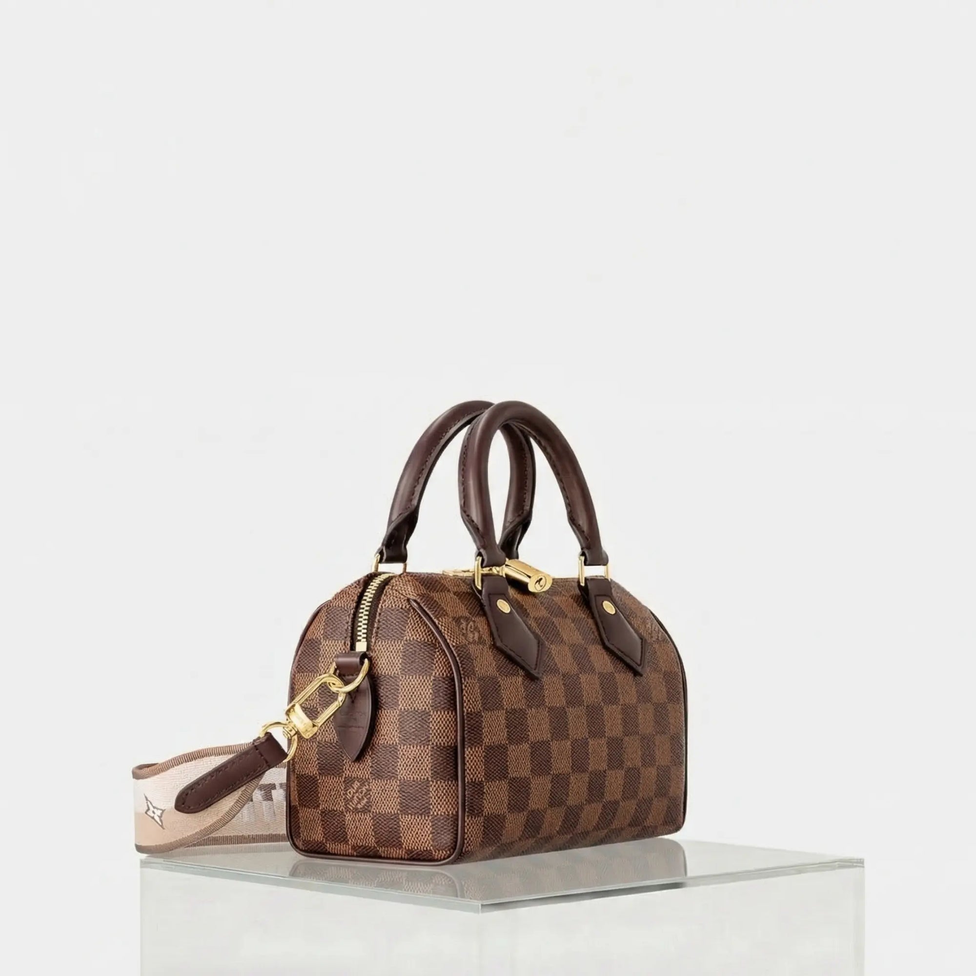 Speedy Bandouliere 20 Damier Ebene Louis vuitton – Гарантія оригінальності – вид ззаду