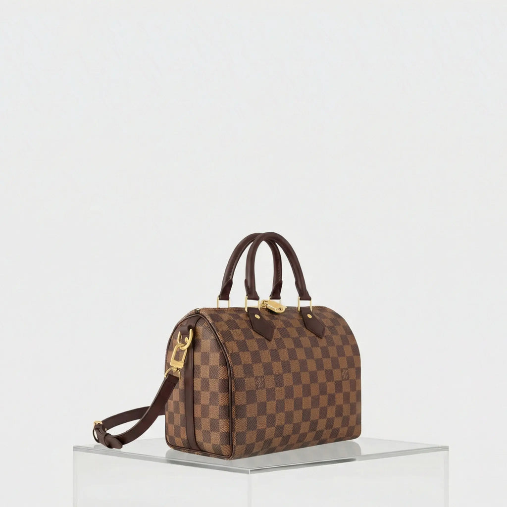 Speedy Bandouliere 25 Damier Ebene Louis vuitton – Гарантія оригінальності – вид ззаду
