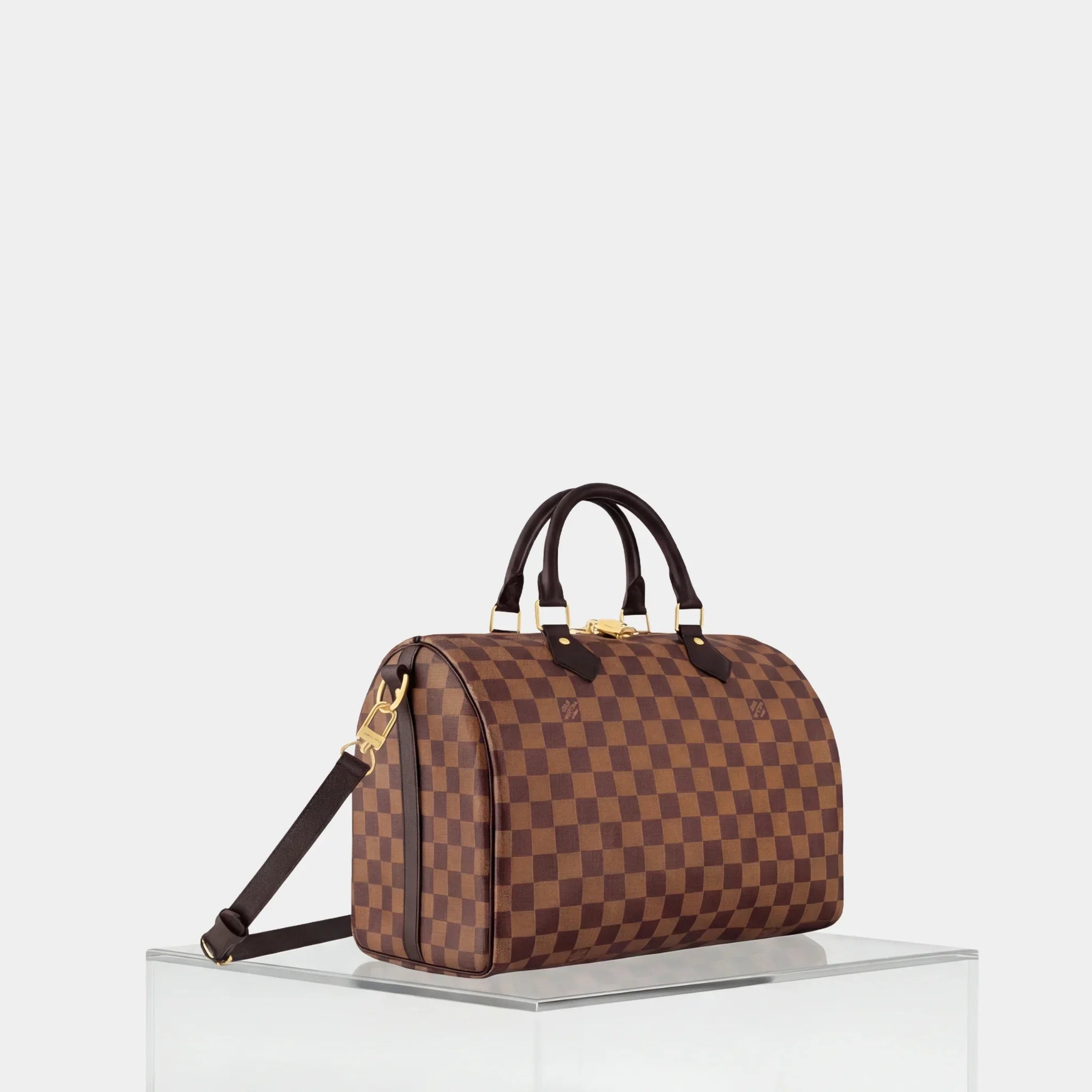 Speedy Bandouliere 30 Damier Ebene Louis vuitton оригінал – Купити в Україні – вид ззаду