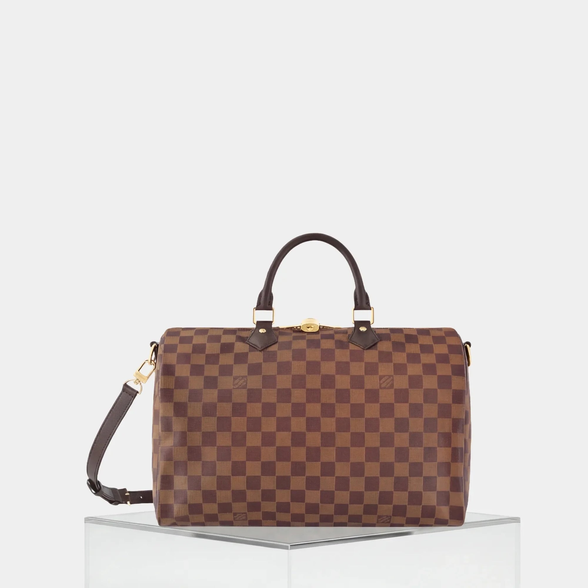 Оригінальна Speedy Bandouliere 35 Damier Ebene Louis vuitton – боковий вид