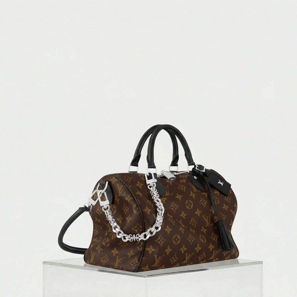 Speedy Soft 30 Dark Monogram Canvas Louis vuitton – Гарантія оригінальності – вид ззаду