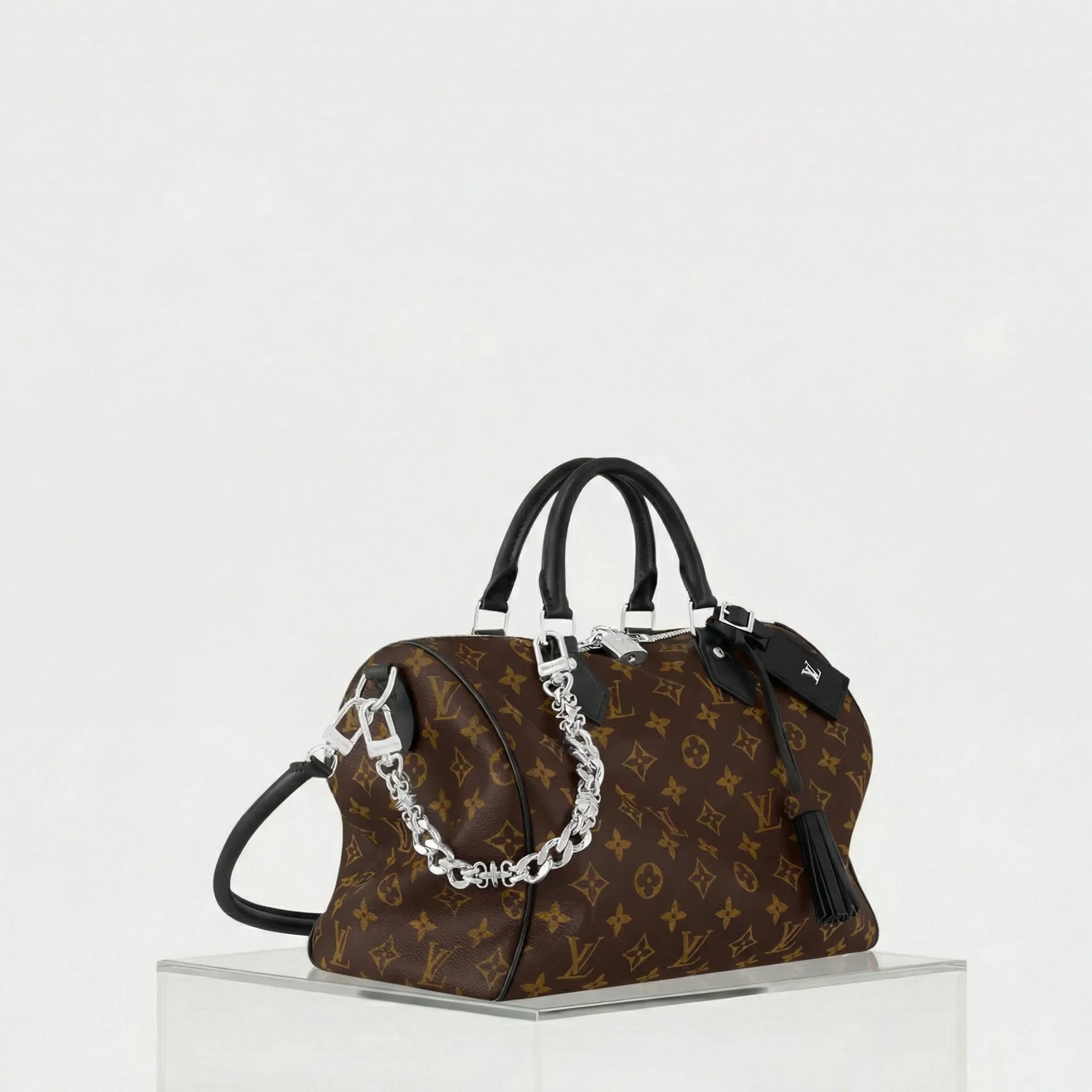 Speedy Soft 30 Dark Monogram Canvas Louis vuitton – Гарантія оригінальності – вид ззаду