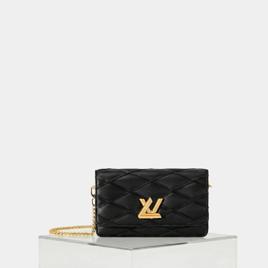 Оригінальна Wallet On Chain Go-14 Black Handbag Louis vuitton – боковий вид