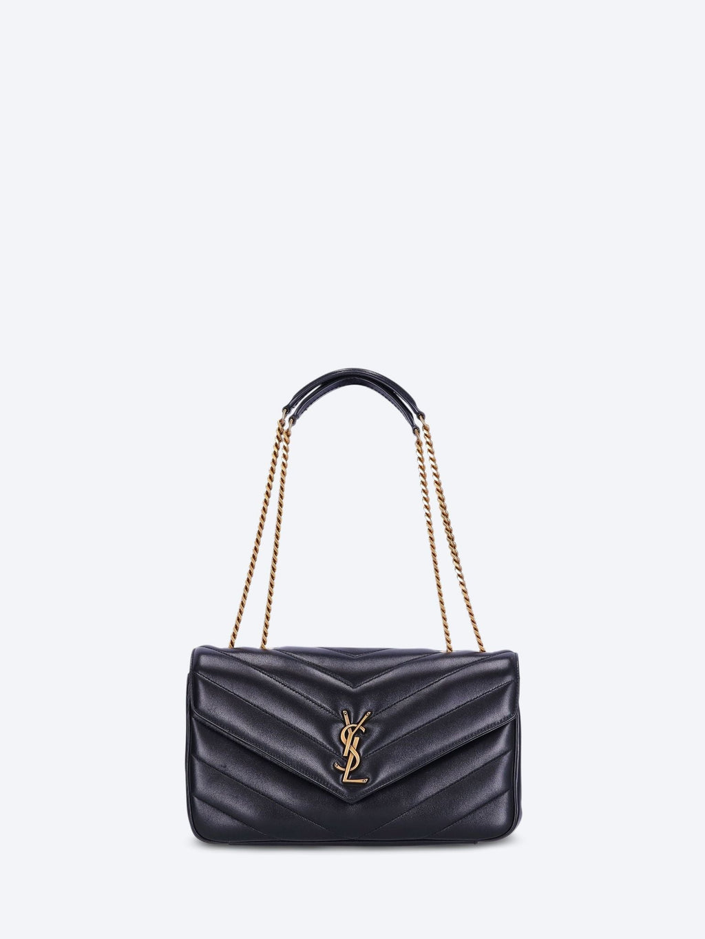 Loulou Medium Matelasse Lambskin Shoulder Bag Saint laurent – Гарантія оригінальності – боковий вид