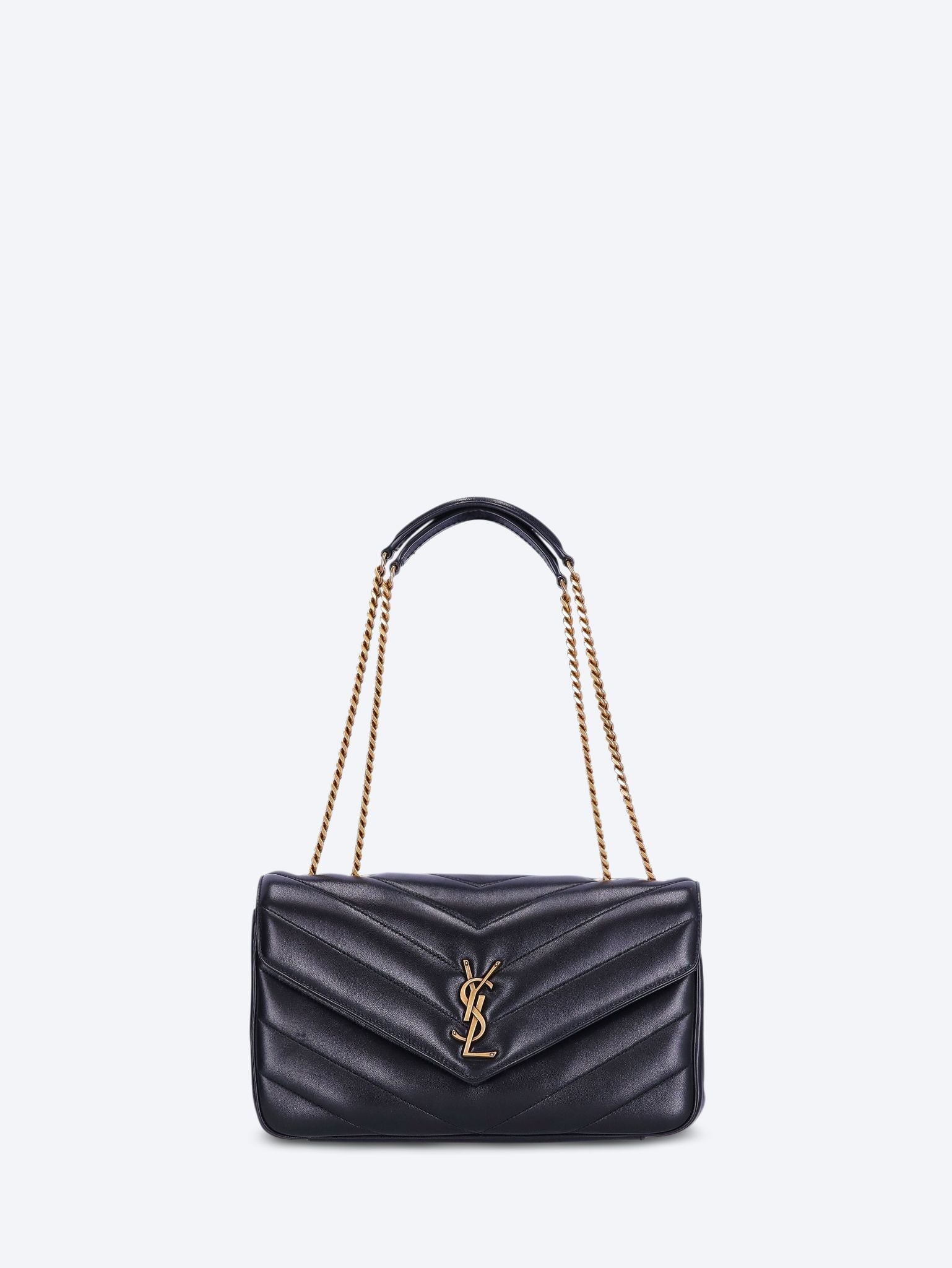Loulou Medium Matelasse Lambskin Shoulder Bag Saint laurent – Гарантія оригінальності – боковий вид