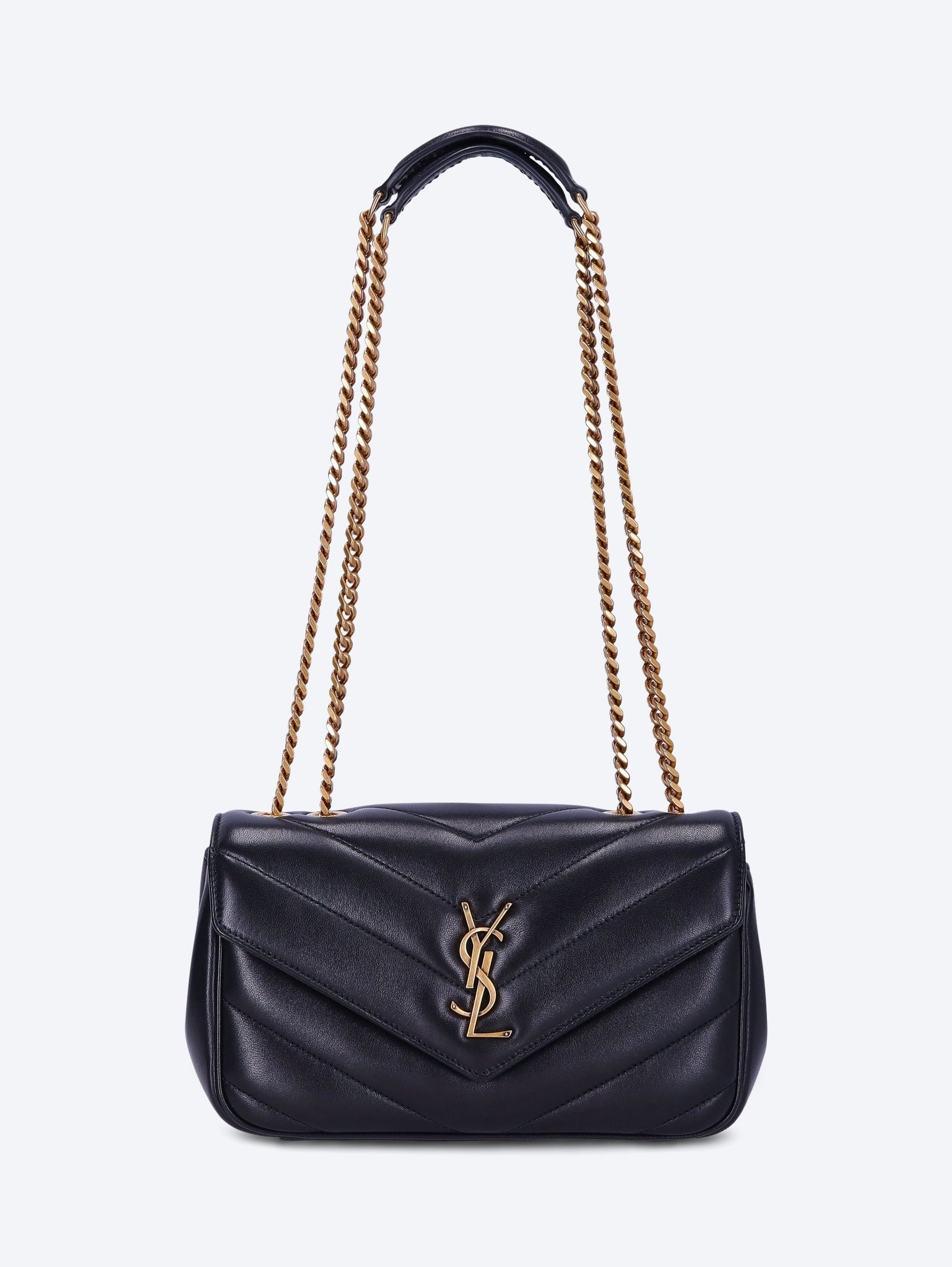 Оригінальна Loulou Small Matelasse Lambskin Shoulder Bag Saint laurent – боковий вид