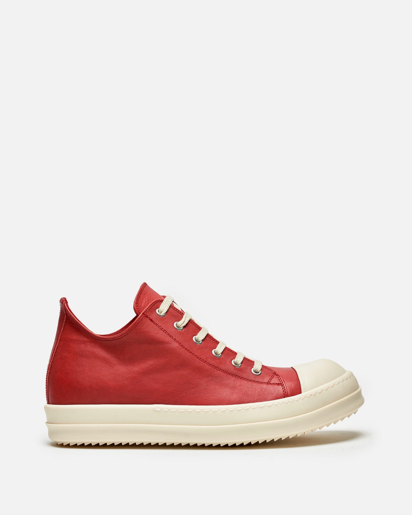 Low Ramones In Cardinal Red Rick owens оригінал – Купити в Україні – боковий вид