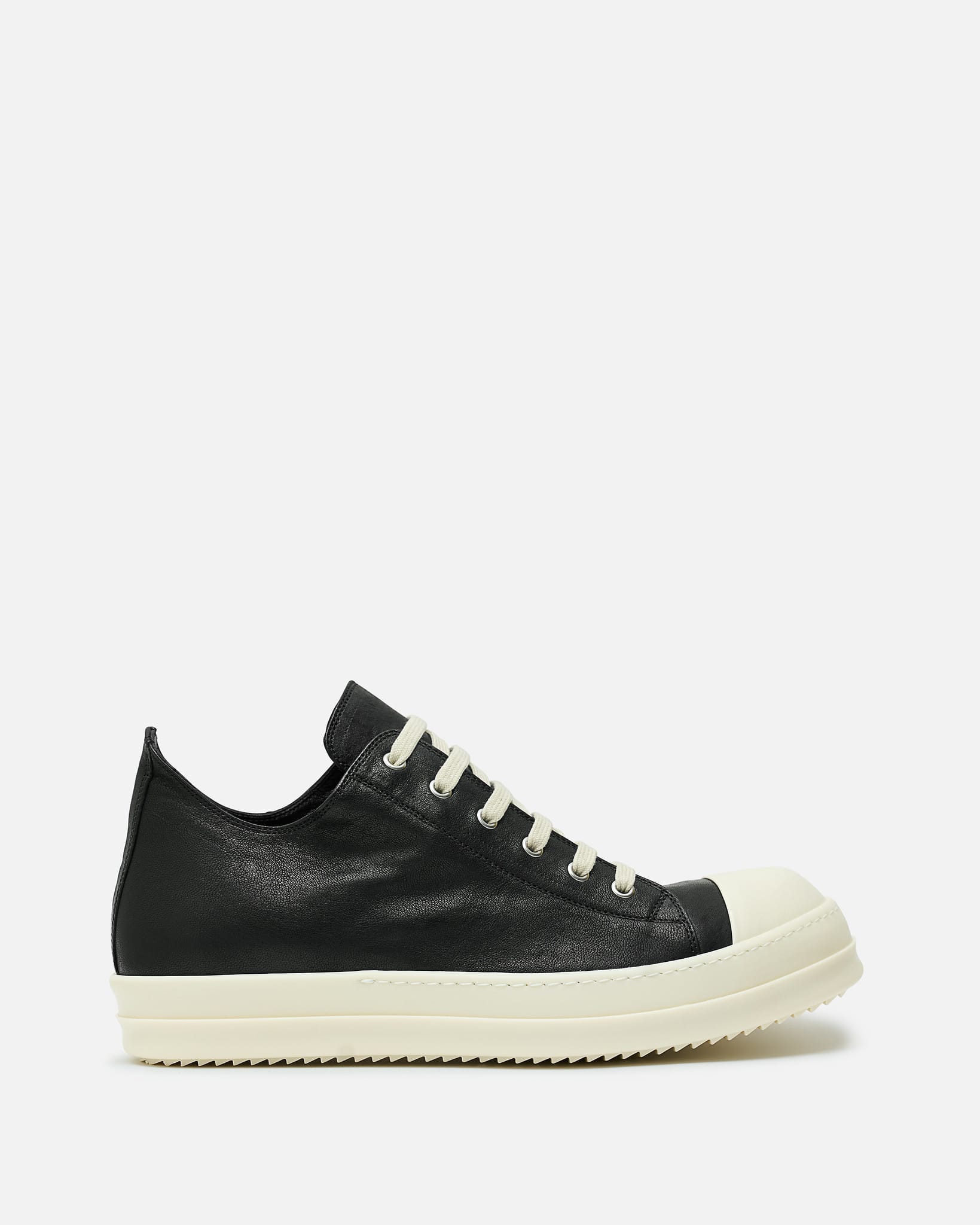 Low Sneakers In Black Rick owens – Гарантія оригінальності – боковий вид