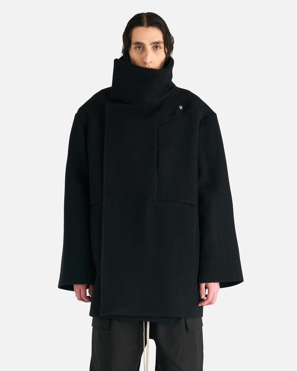Оригінальна Luxor Caban Coat In Black Rick owens – боковий вид