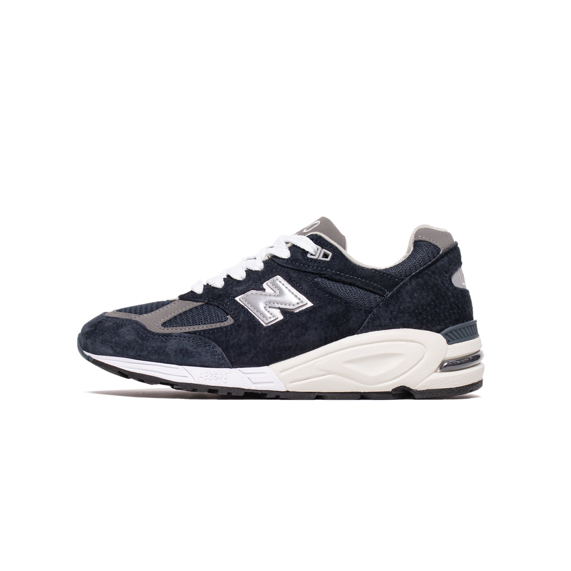 Mens Made Us 990v2 Shoes Navy New balance – Гарантія оригінальності – боковий вид