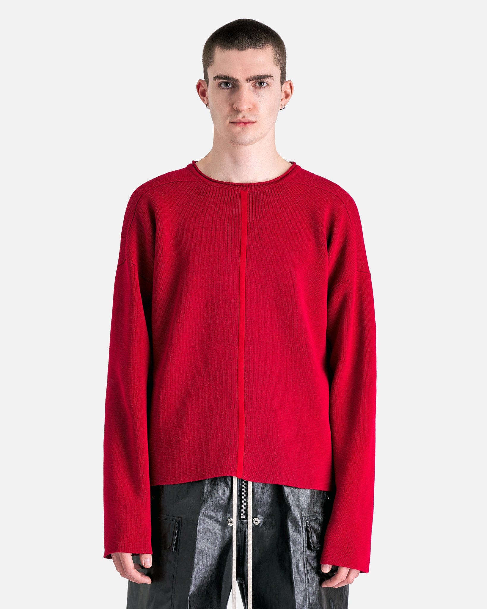 Maglia Pull Sweater In Cardinal Red Rick owens оригінал – Купити в Україні – боковий вид