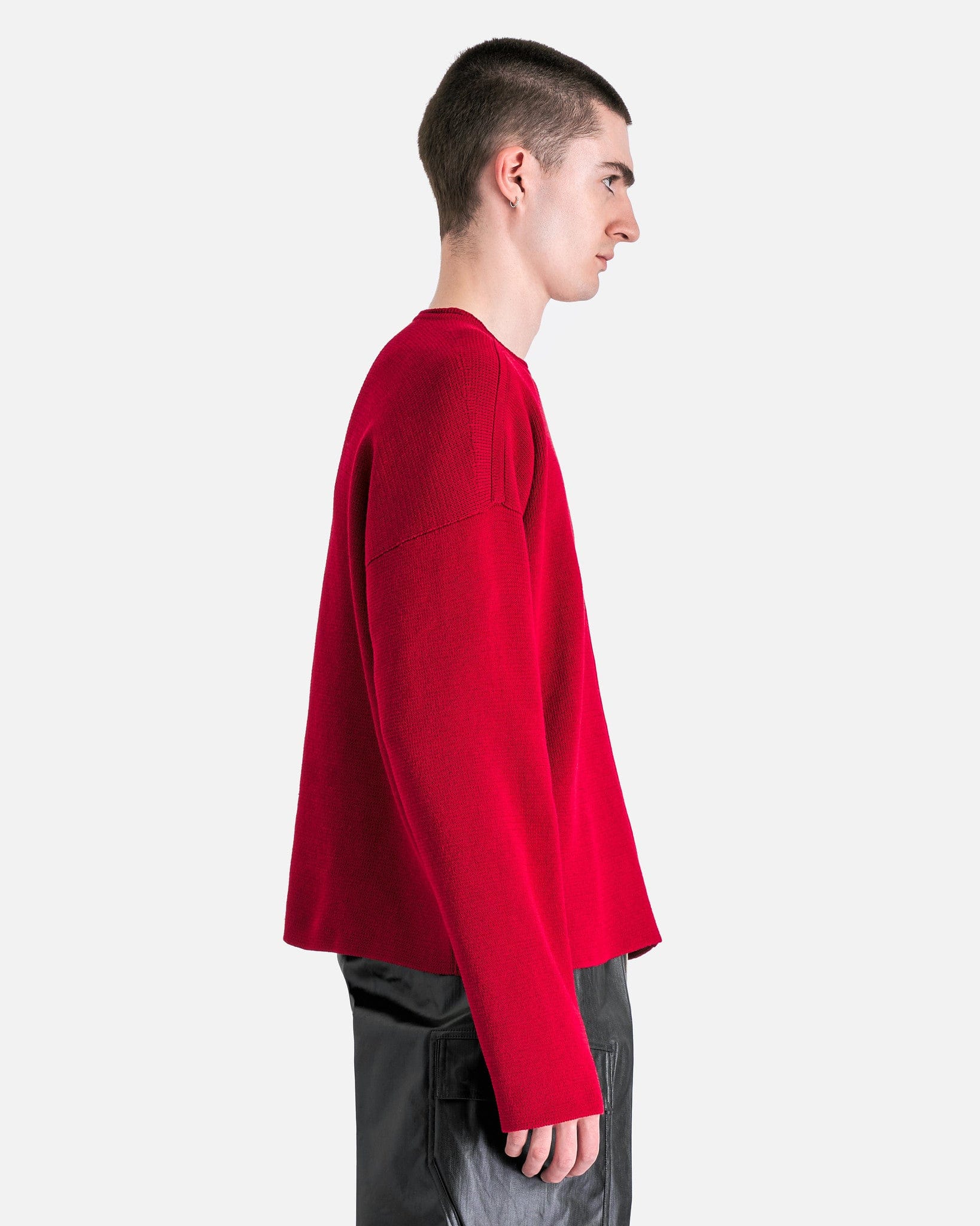 Maglia Pull Sweater In Cardinal Red Rick owens оригінал – Купити в Україні – вид ззаду