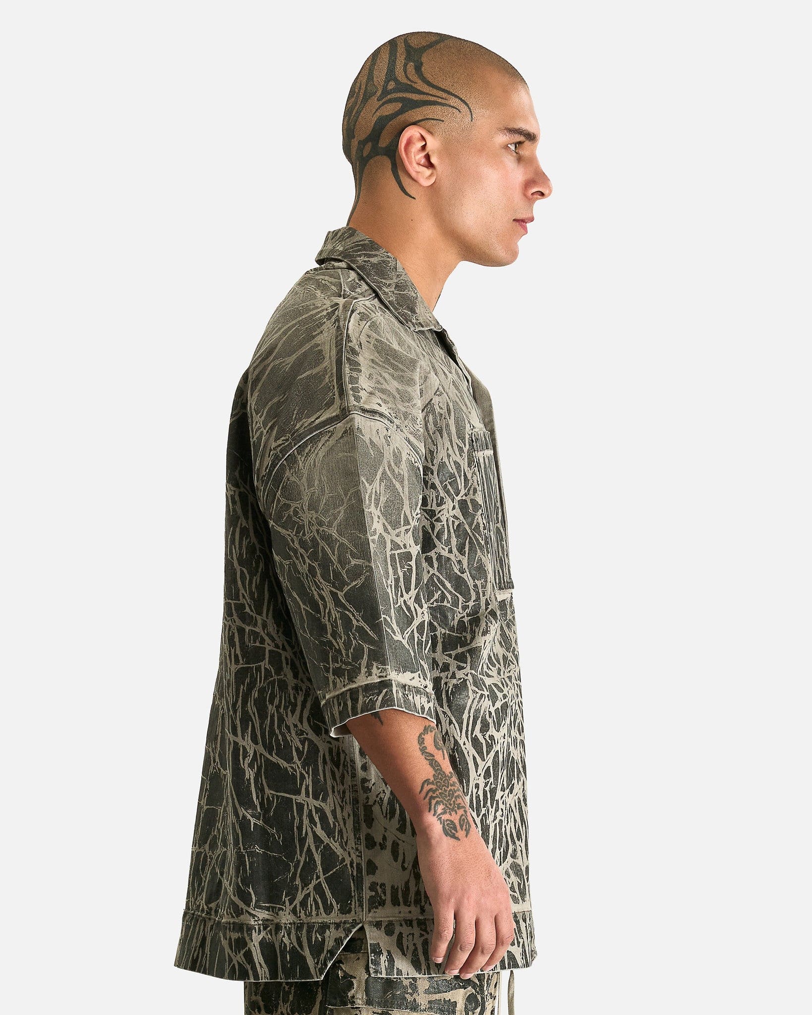 Оригінальна Magnum Tommy Shirt In Black Washed Foil Rick owens – вид ззаду