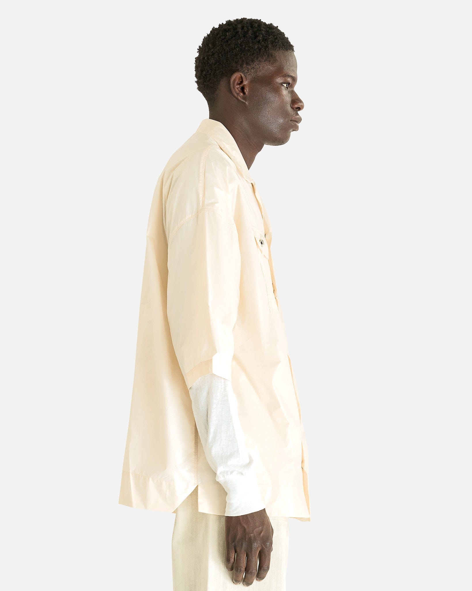 Оригінальна Magnum Tommy Shirt In Cream Rick owens – вид ззаду