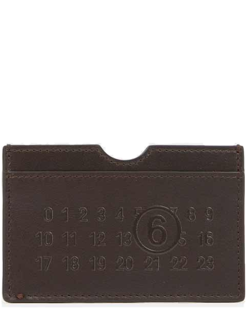 Brown Numeric Logo-Embossed Card Holder Maison margiela – Гарантія оригінальності