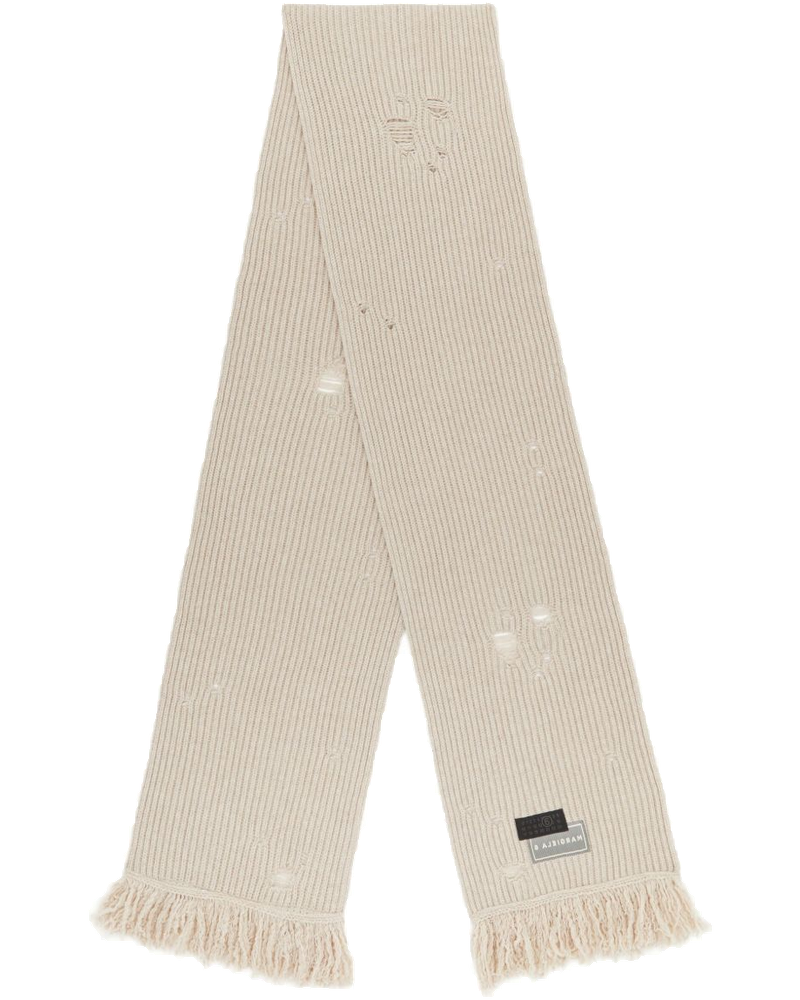 Ribbed Frayed-Edge Scarf Maison margiela – Гарантія оригінальності