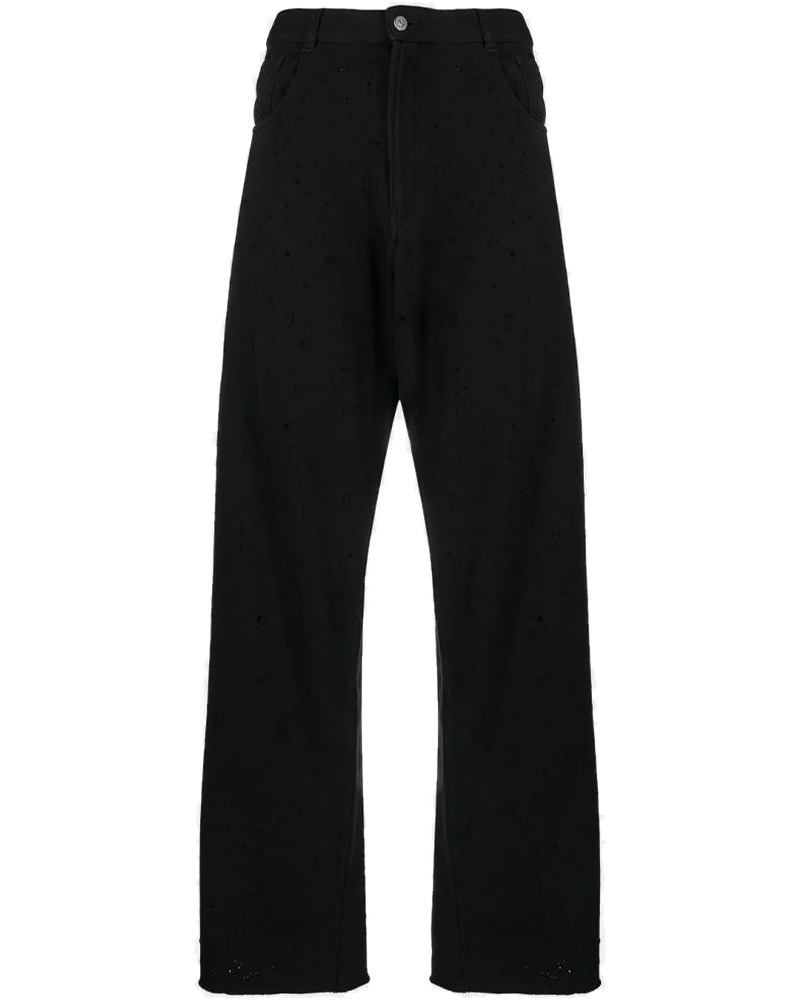 Оригінальна Black Paint-Splatter Trousers Maison margiela