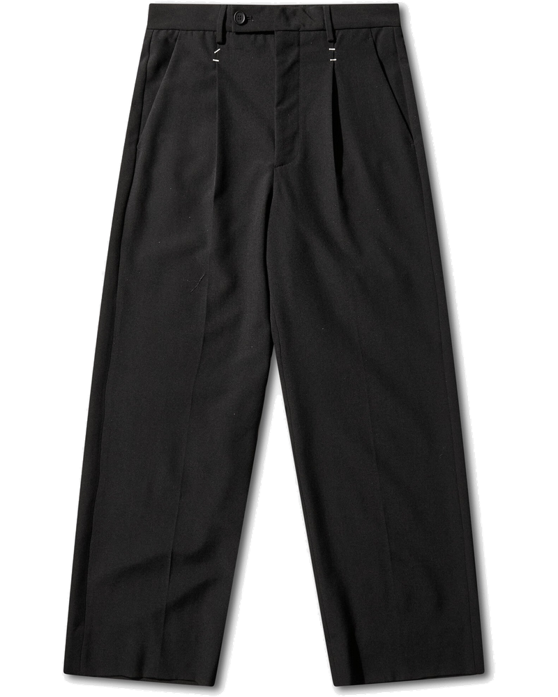 Оригінальна Mens Stapled Wool Trousers Black Maison margiela