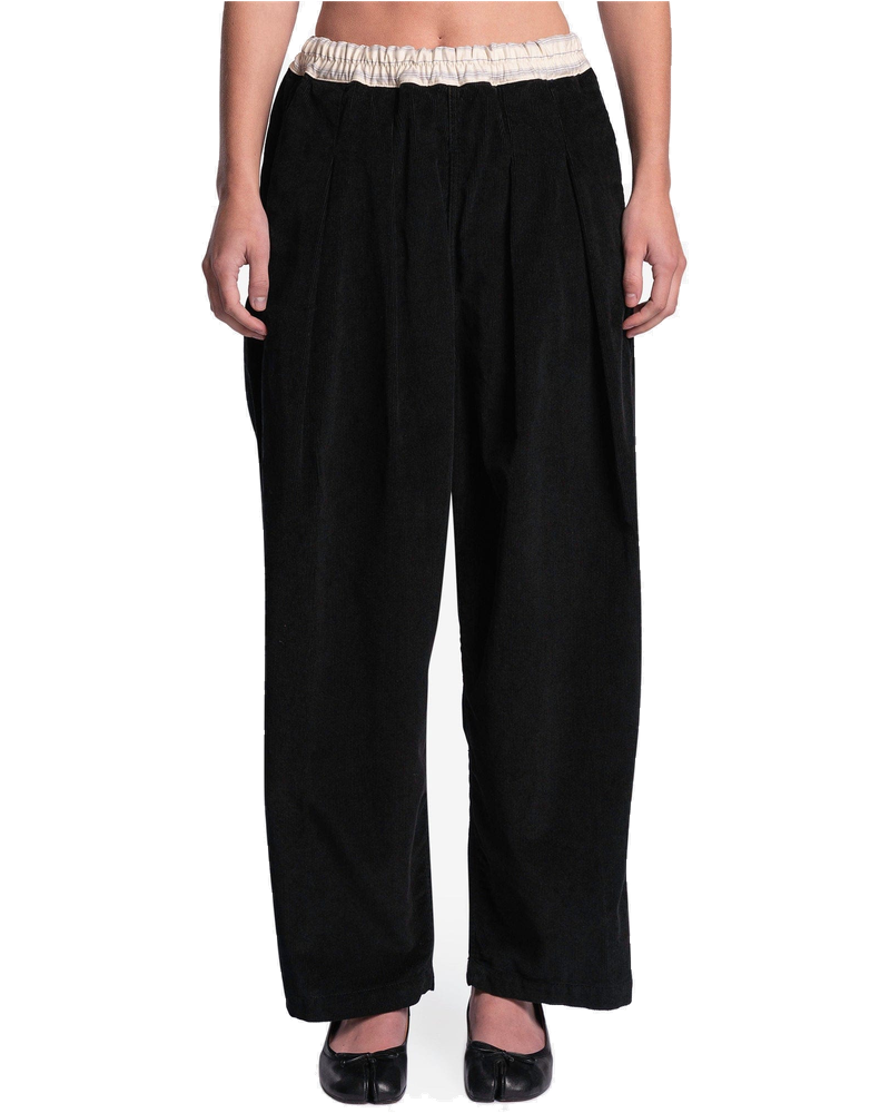 Womens Contrast Corduroy Trousers In Black Maison margiela оригінал – Купити в Україні
