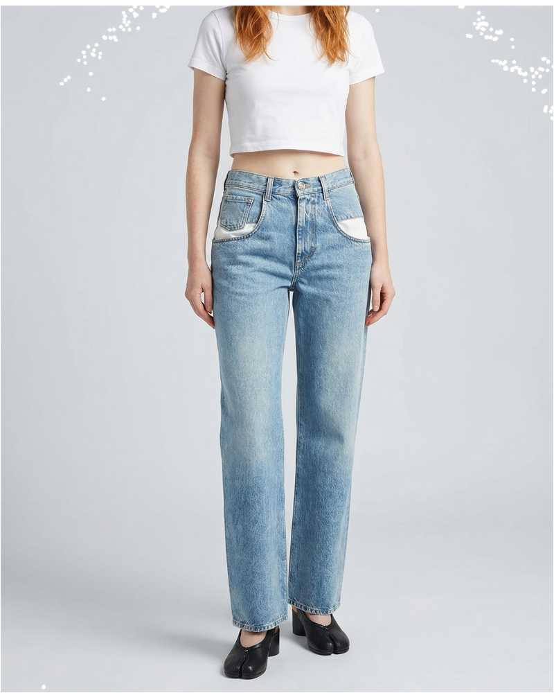 Contrast Pocket Straight Leg Jeans Maison margiela оригінал – Купити в Україні