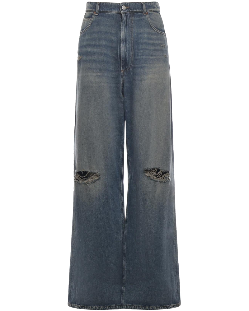 Оригінальна Jeans A Gamba Larga In Denim Maison margiela