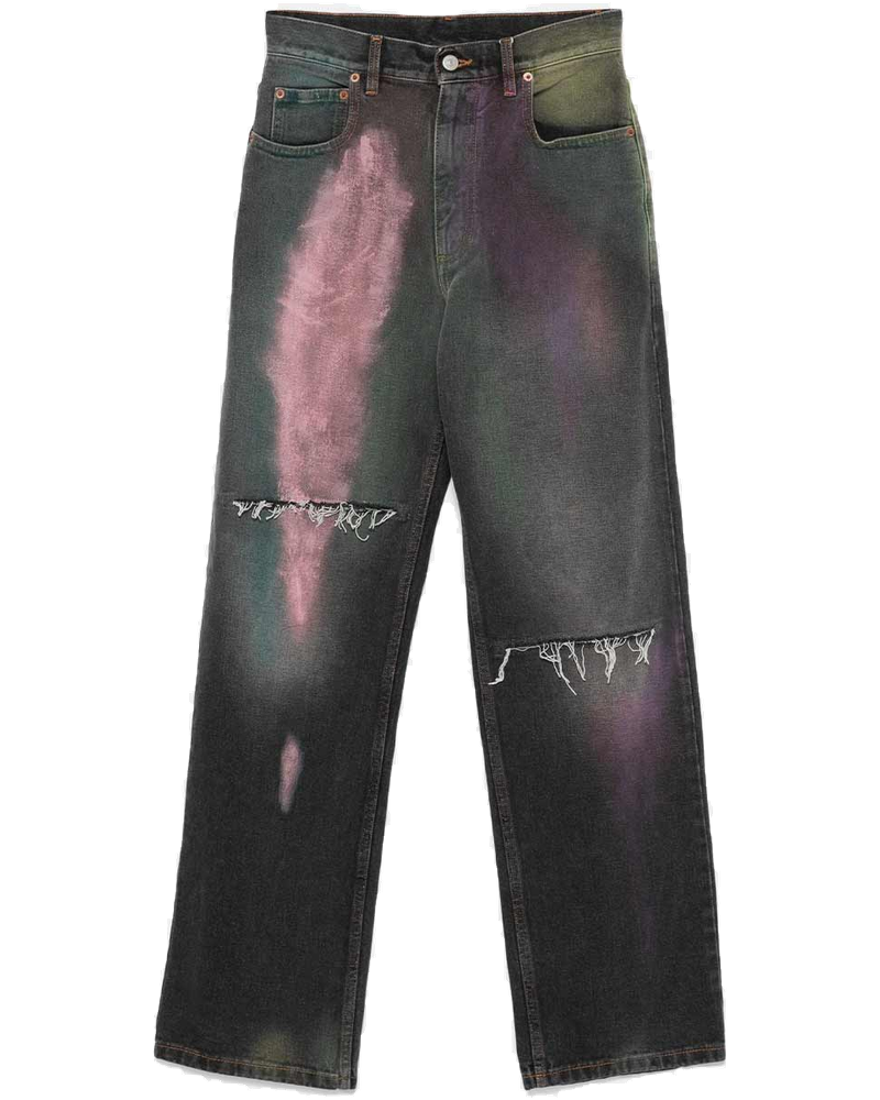Grey Spray-Paint Effect Jeans Maison margiela – Гарантія оригінальності