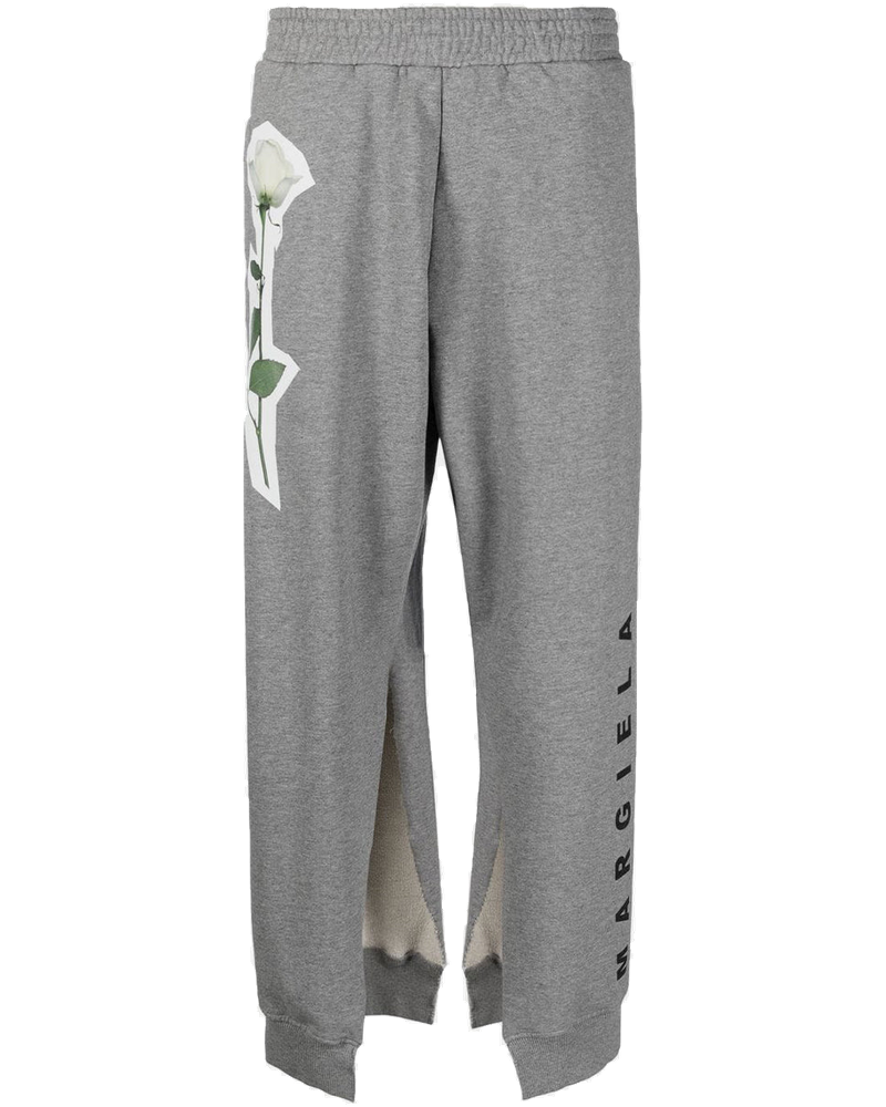 Grey Logo Print Sweatpants Maison margiela – Гарантія оригінальності
