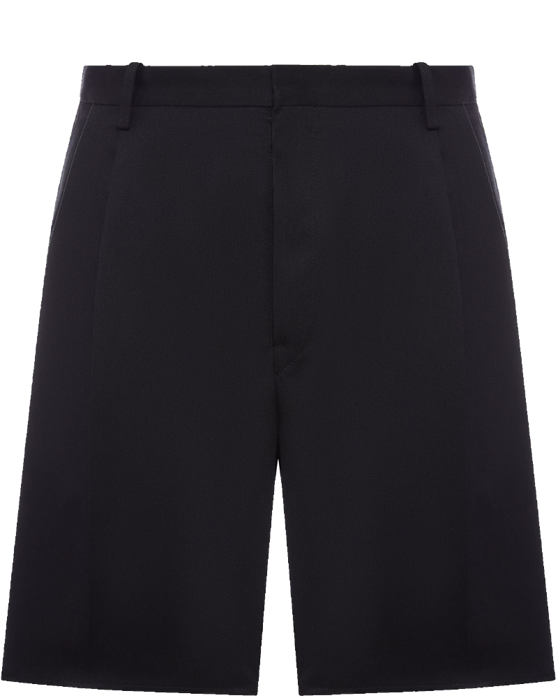 Оригінальна Tailored Bermuda Shorts With Pleats And Fringed Hem Maison margiela