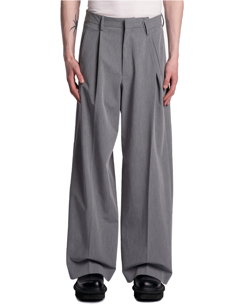 Оригінальна Oversized Trousers In Grey Melange Maison margiela