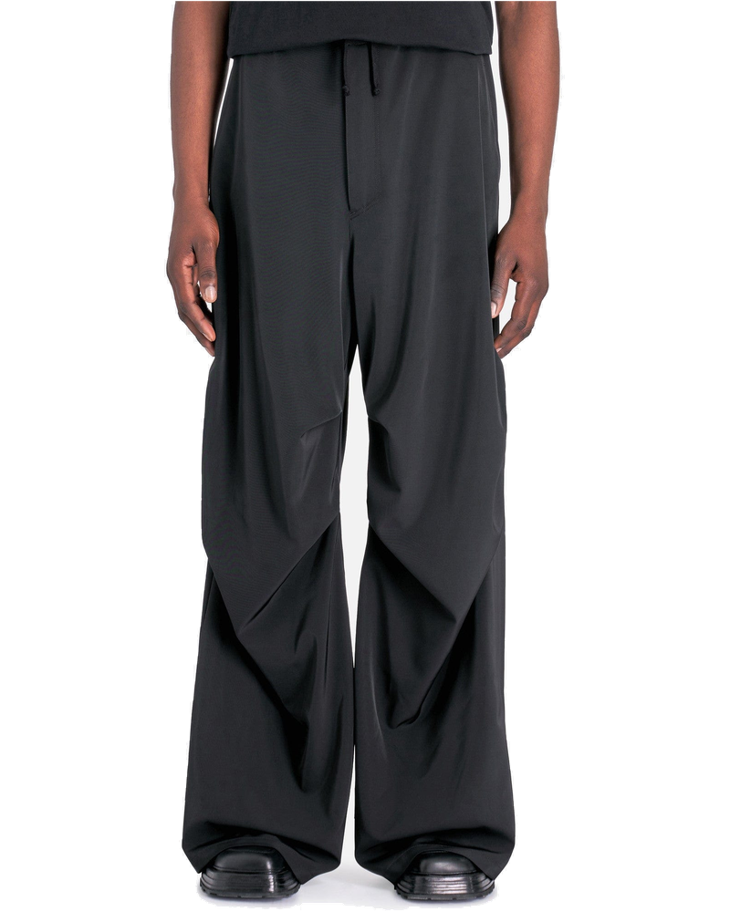 Polyester Twill Draped Trousers In Black Maison margiela оригінал – Купити в Україні
