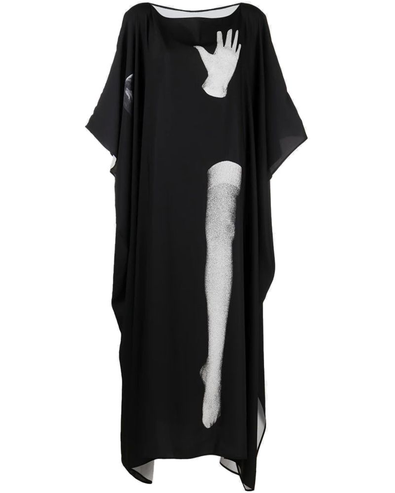 Оригінальна Black Body-Print Tunic Long Dress Maison margiela