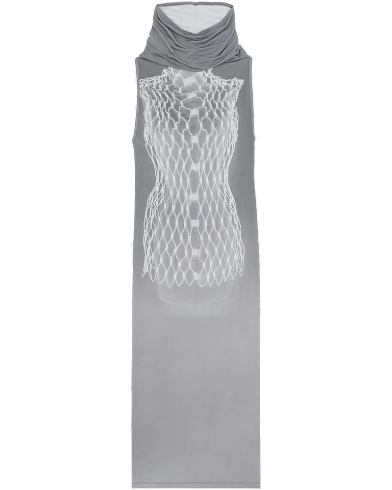Оригінальна Grey Graphic MIDI Dress Maison margiela