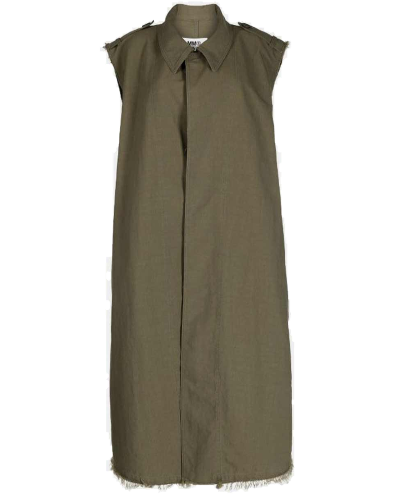 Olive Sleeveless Shirt Dress Maison margiela – Гарантія оригінальності