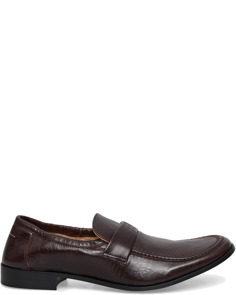 Оригінальна Mens Swing-Toe Leather Loafers Brown Maison margiela