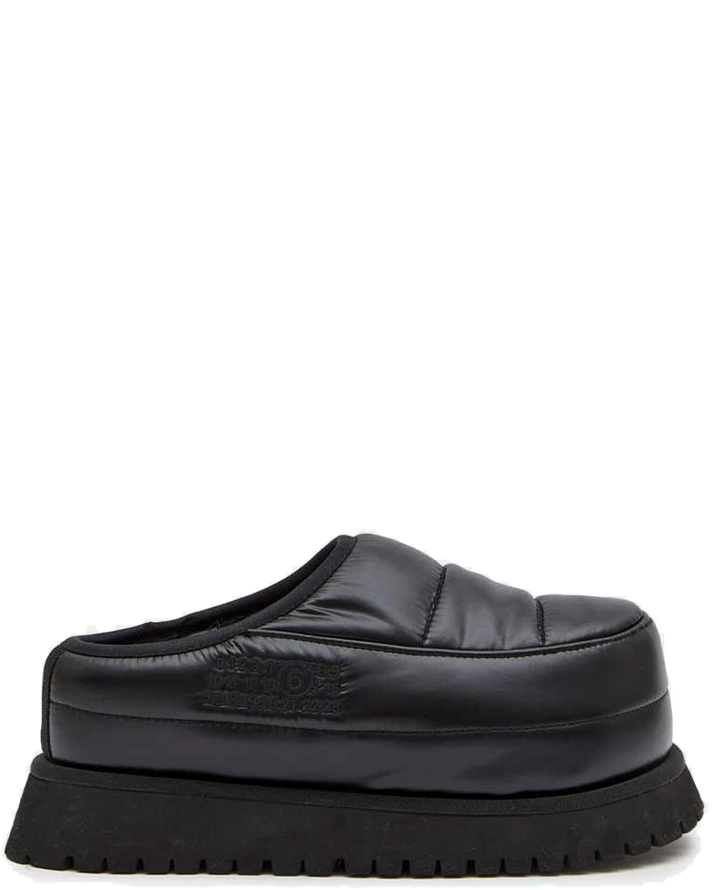 Black Logo-Embossed Après Ski Slippers Maison margiela – Гарантія оригінальності