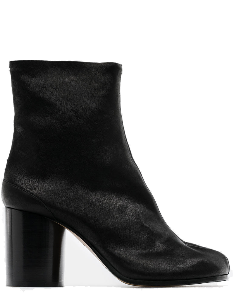 Black MID Heel Leather Tabi Boots Maison margiela оригінал – Купити в Україні