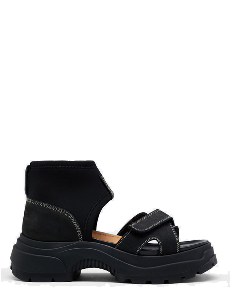 Оригінальна Black Strapped Suede Sandals Maison margiela