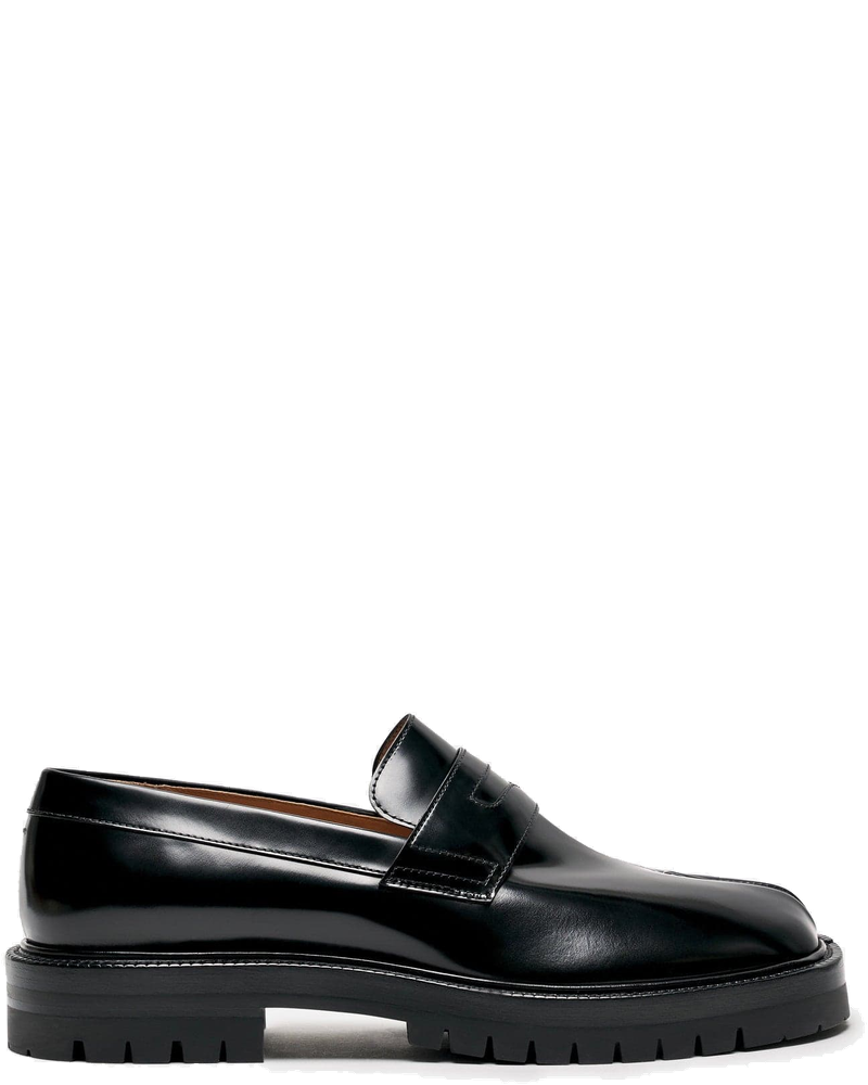 Brushed Calfskin Tabi Loafers In Black Maison margiela – Гарантія оригінальності