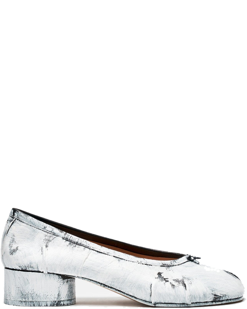 Оригінальна Vintage Leather Tabi Ballerina Heels In Black Maison margiela