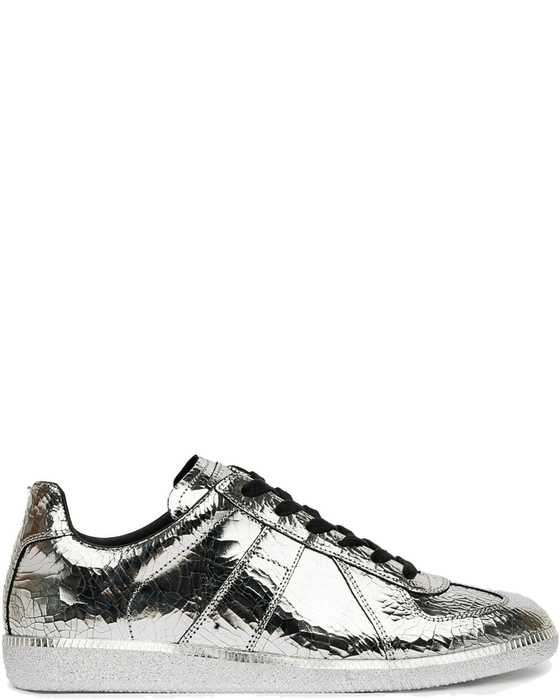 Оригінальна Replica Mirror Sneakers In Silver Maison margiela