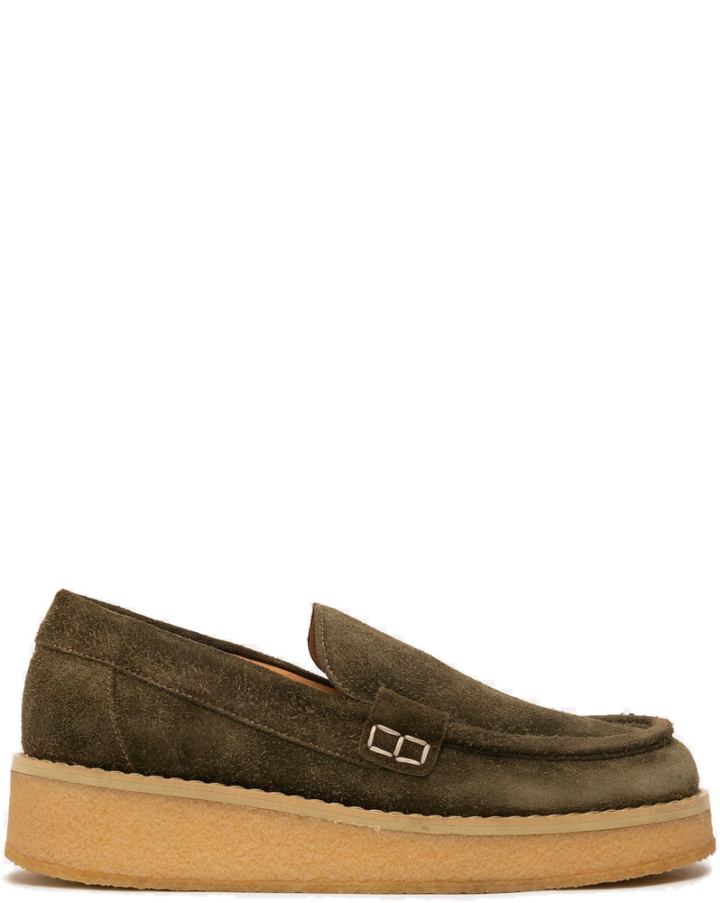 Оригінальна Suede Loafers In Military Green Maison margiela