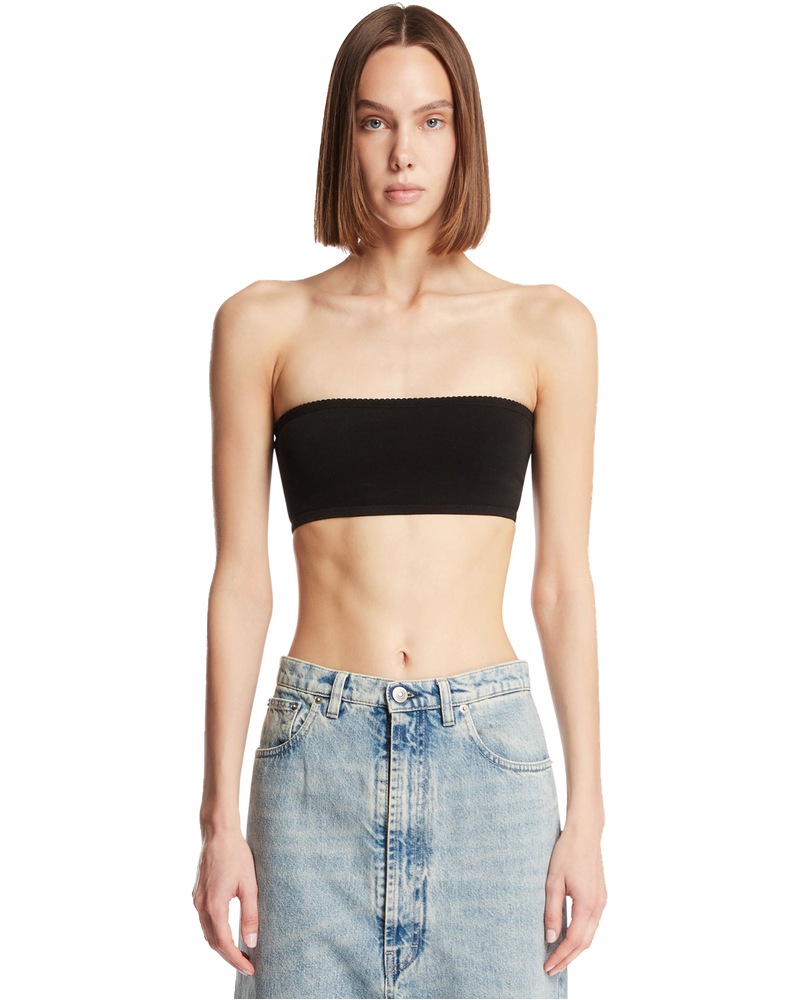 Black Strapless Bandeau Top Maison margiela – Гарантія оригінальності