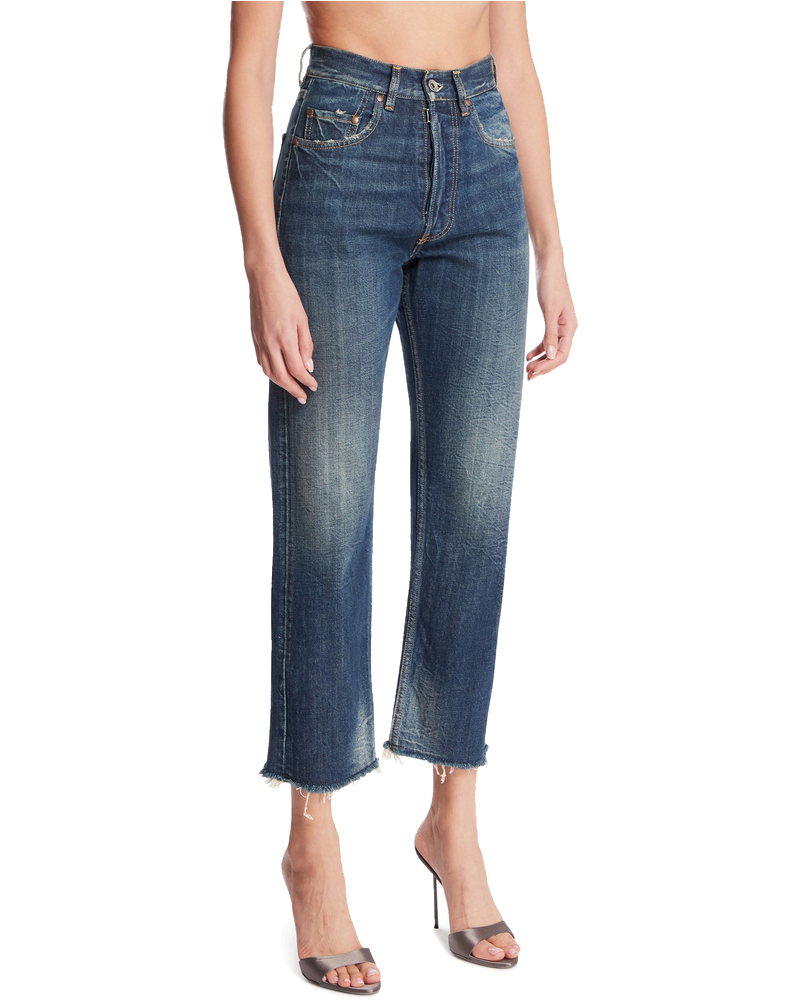 Blue Cotton Cropped Jeans Maison margiela – Гарантія оригінальності