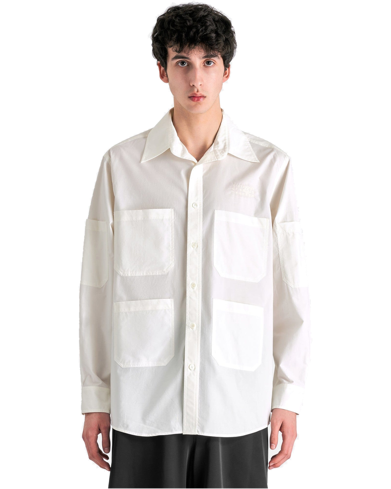 Cotton Poplin Pocket Shirt In Ivory Maison margiela – Гарантія оригінальності