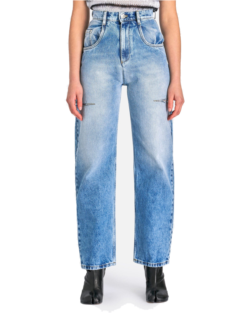 Оригінальна Cut-Out Jeans In Blue Maison margiela